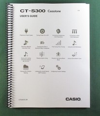 Casio CT-S300 Instruction Manual: 52 Pages Coil Bound & Protective Covers!