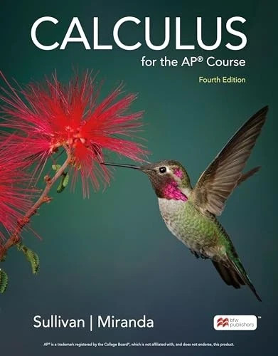 Calculus for the AP Course 4th Edition Michael Sullivan 2023 Hardcover Very Good