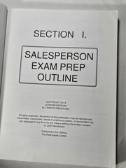 California Real Estate Salesperson Exam Prep 21st Edition 2013 John Henderson