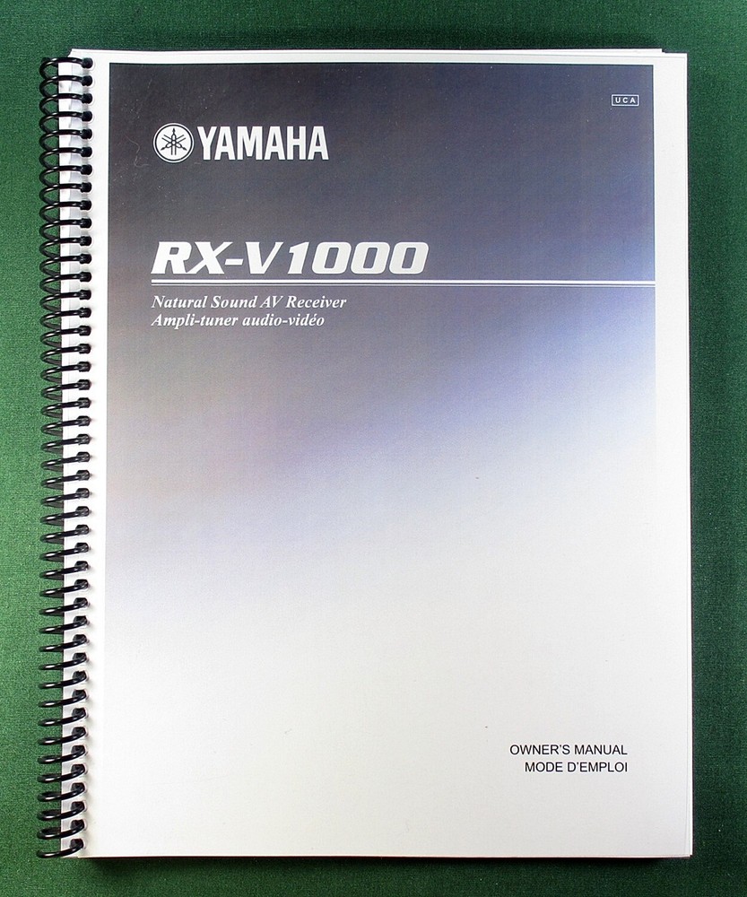 Yamaha RX-V1000 Instruction Manual: 86 Pages & Protective Covers!