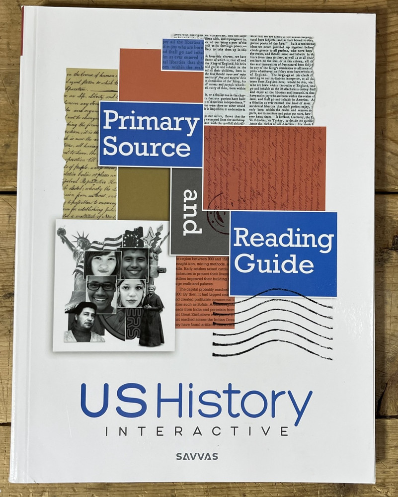 US History Interactive Primary Source and Reading Guide – Savvas Learning – 2022