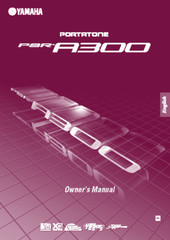 Yamaha PSR-A300 Instruction Manual: 94 Pages & Protective Covers!