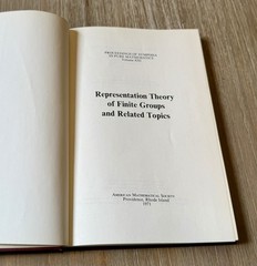 Representation Theory of Finite Groups and Related Topics 1971/Pure Mathematics