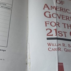 Basic Principles of American Government 21st Century HC Textbook Sanford Green