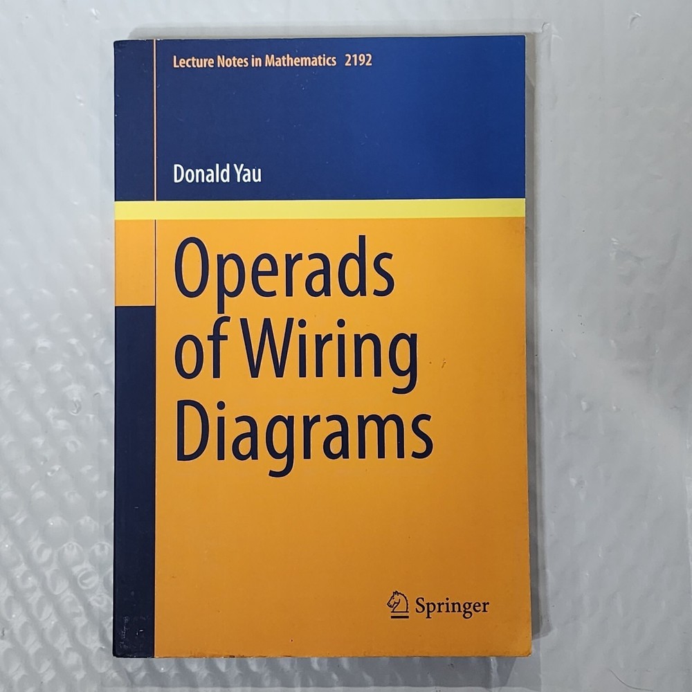 Lecture Notes in Mathematics 2192 Operads of Wiring Diagrams Donald Yau Springer
