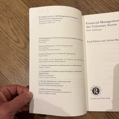 Financial Management in the Voluntary Sector: A, Palmer Paperback..