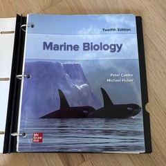 LOOSE LEAF FOR MARINE BIOLOGY BY Peter Castro *Good Condition*