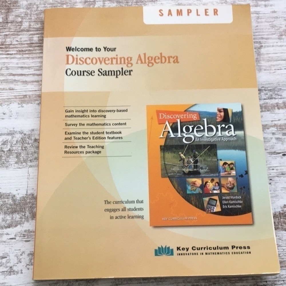 Discovering Algebra Course Sampler Key Curriculum Press Math Textbook Booklet
