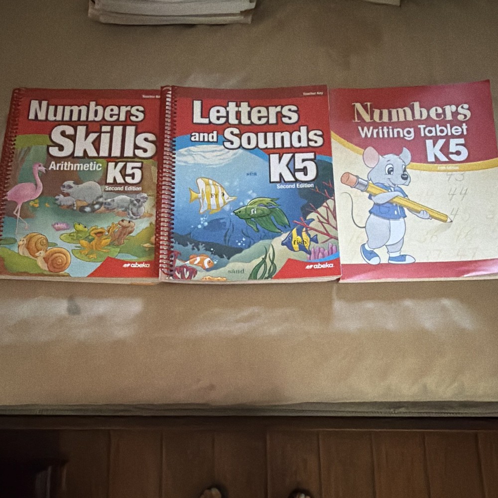 Abeka K5 Second Edition Set of 3: Numbers Skills, Letters & Sounds, Tablet