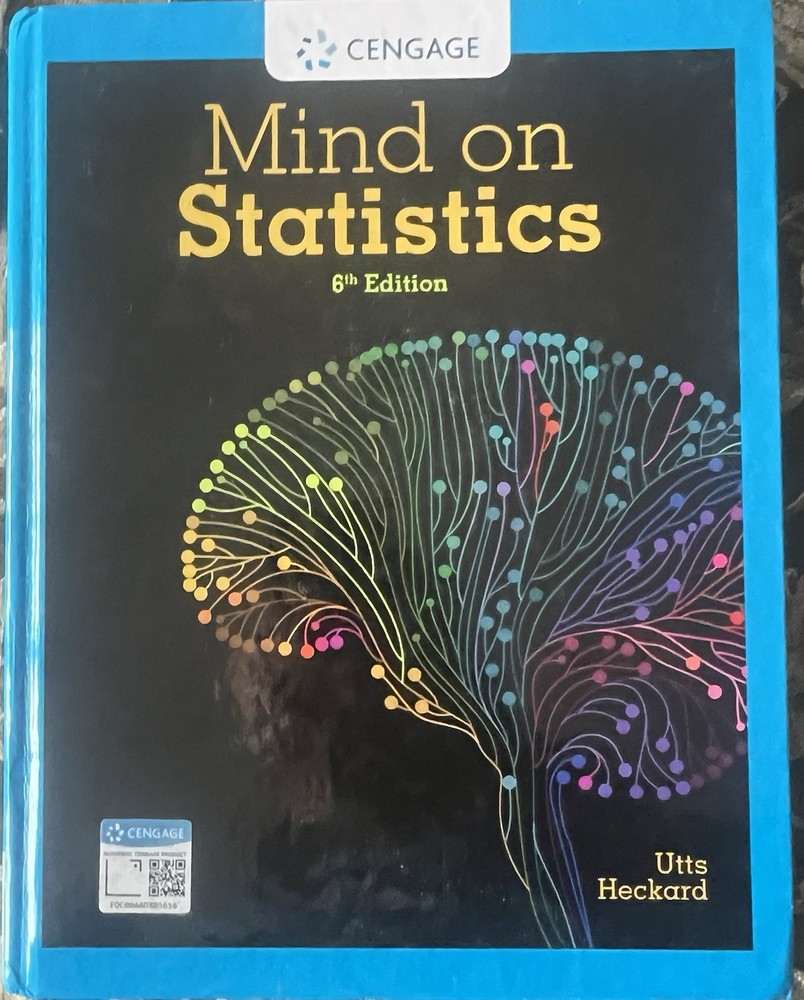 Mind on Statistics 6th Edition by Utts & Heckard Cengage Hardcover Book