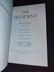 The President Office and Powers by Edward S. Corwin ~ 5th Ed. 1984 Paperback