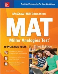 McGraw-Hill Education MAT Miller Analogies Tes- 9781259837081, Zahler, paperback