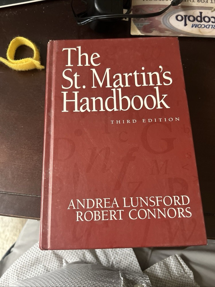 THE ST. MARTIN’S HANDBOOK 3RD ED HARDBACK BOOK BY ANDREA LUNSFORD ROBERT CONNORS