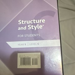 Structure and Style Year 1 Level C Teacher’s Manual & Student Book Pudewa Spira…