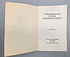 VTG 1964 Fundamentals of Poetry & Research Paper Booklets Vintage Education
