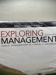Exploring Management – Ring-bound By Schermerhorn Jr, John R – New