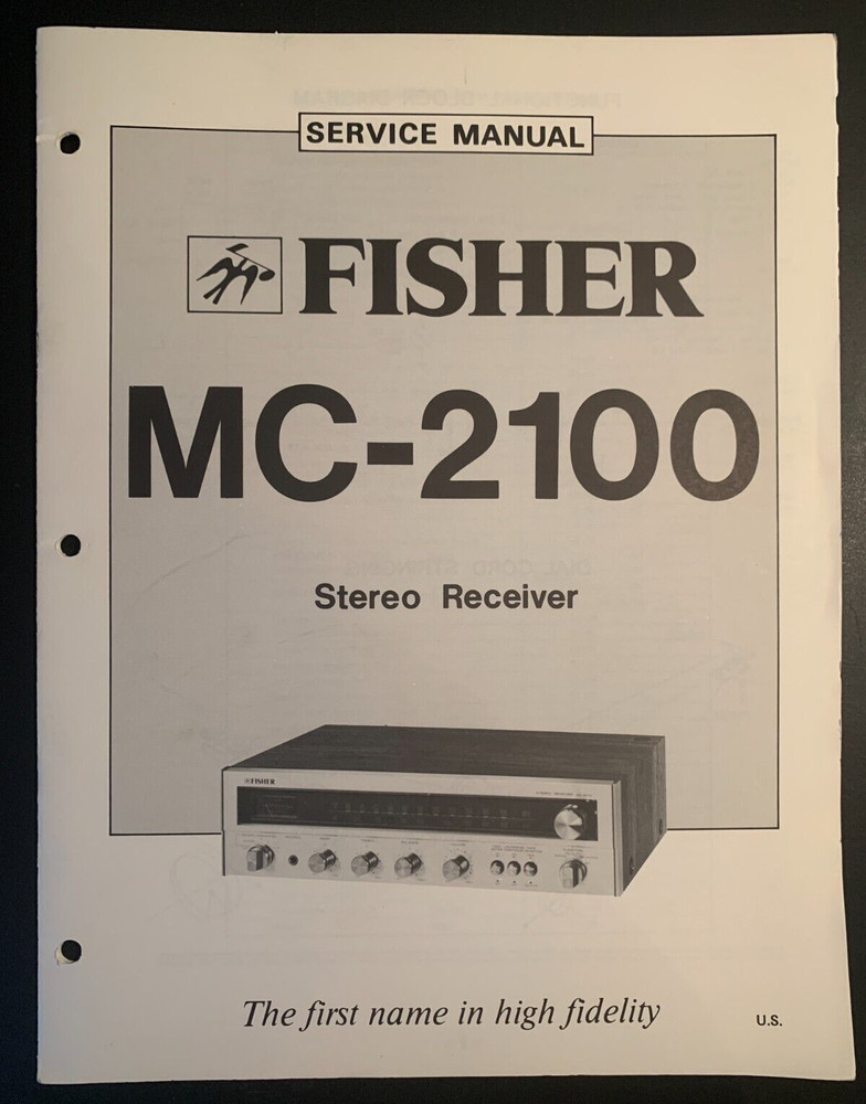 Fisher MC-2100 – Service Manual – ORIGINAL 1978