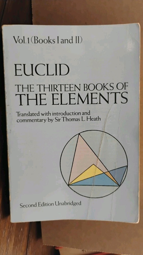 Euclid’s Element- Thirteen books of the elements- Vol.1 Book 1 and 2 DOVER 1956