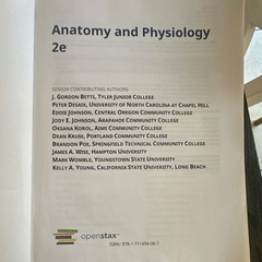 OpenStax Anatomy and Physiology 2e Textbook Paperback ISBN 978-1-711494-06-7
