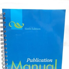 Publication Manual of the American Psychological Association