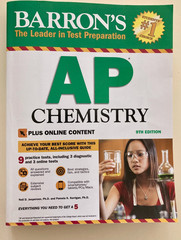 Barron’s Test Prep Ser.: AP Chemistry with Online Tests, 9th ed.