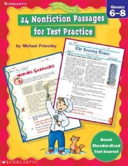24 Nonfiction Passages for Test Practice: Grades 6-8 (Ready-To-Go Reprodu – GOOD