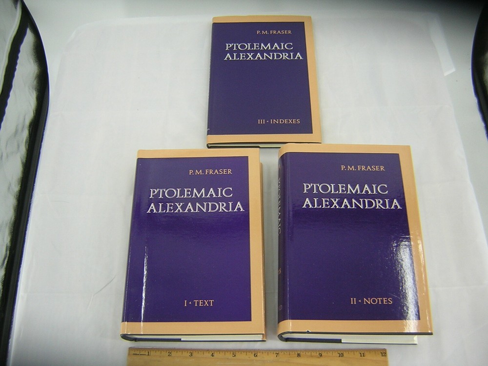Ptolemaic Alexandria by P. M. Fraser (3 volume set, hardcovers, 1st edition)