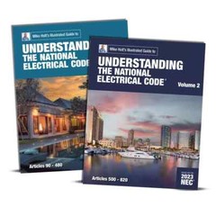 Mike Holt’s 2023 Understanding the NEC Vol.1 and Vol. 2 textbooks