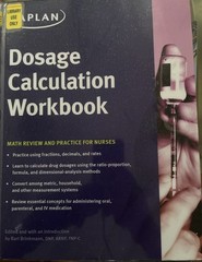 Dosage Calculation Workbook Kaplan (2016, Trade Paperback)Math Review for Nurses