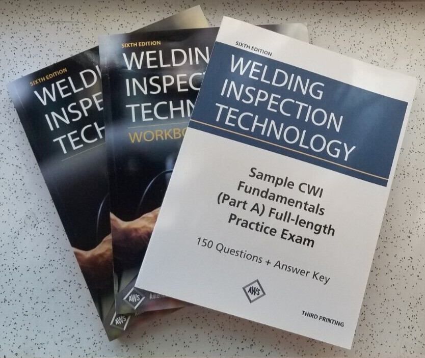 AWS WIT-T/WIT-W/WIT-E WELDING INSPECTION TECHNOLOGY Textbook/Workbook/Exam set