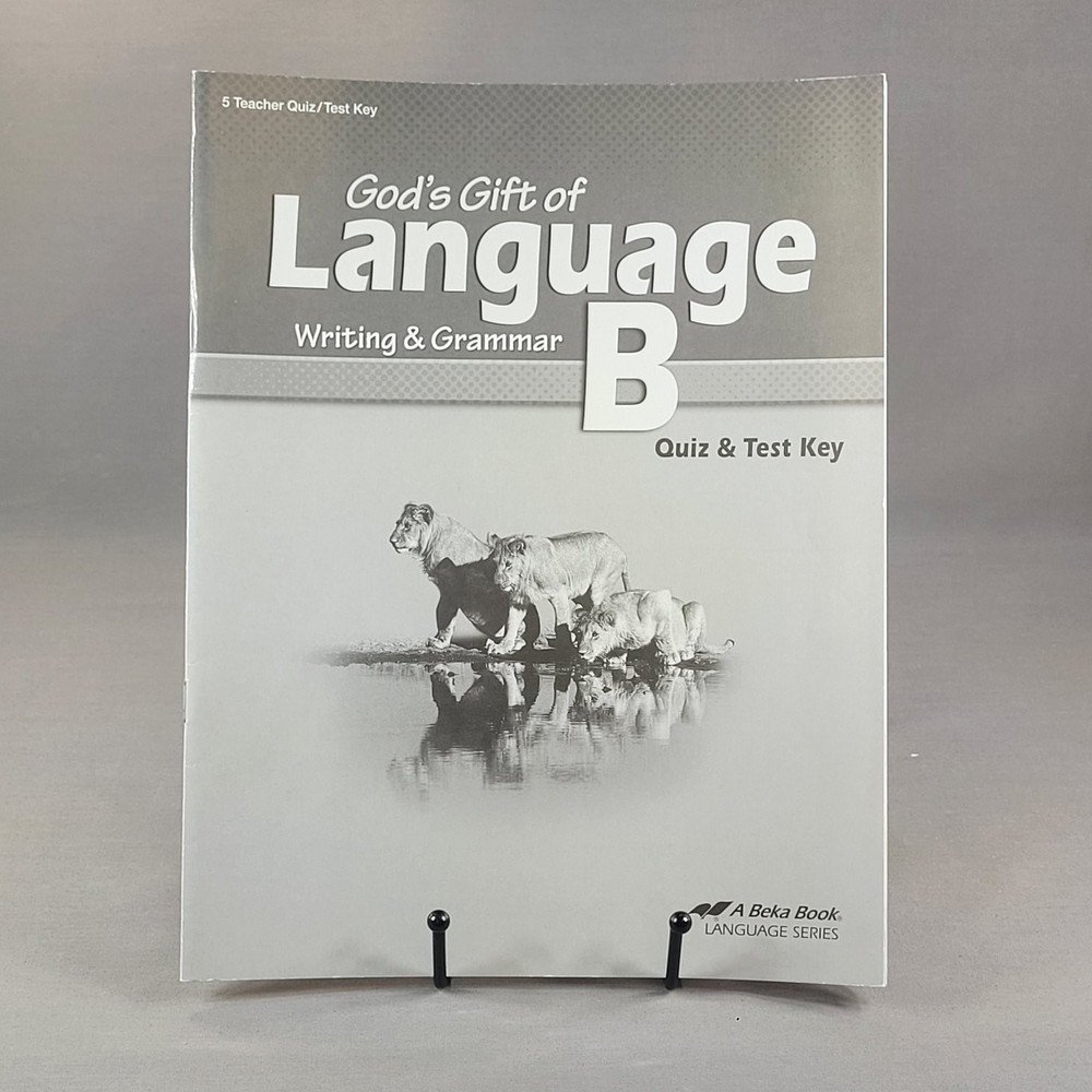 God’s Gift of Language B Writing Grammar Quiz Test Key A Beka Book Paperback