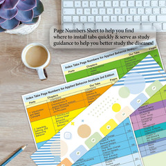 Book Tabs for Applied Behavior Analysis Cooper 3Rd Edition, Full Set Index Tabs