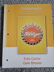 Worksheets For Classroom Or Lab Practice By Edie Carter And Gale Brewer