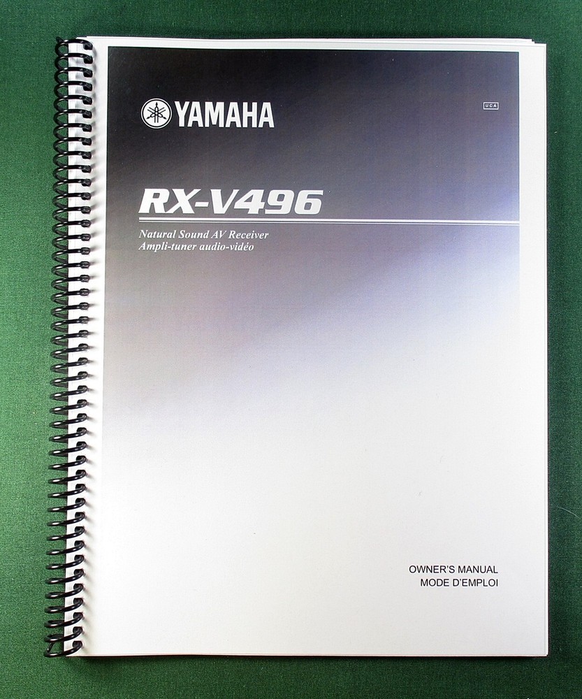 Yamaha RX-V496 Instruction Manual: 63 Pages & Protective Covers!