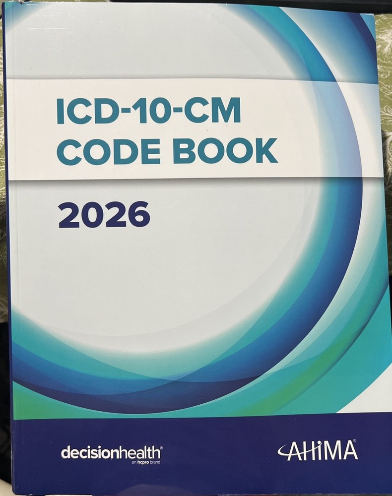 ICD-10-CM Code Book 2026, Perfect Bound by Ahima Press (2025, Trade Paperback)