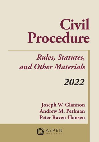 Civil Procedure: Rules, Statutes, and Other Materials, 2022 Supplement paperba