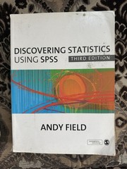 Discovering Statistics Using SPSS Book 3rd Editon Andy Field