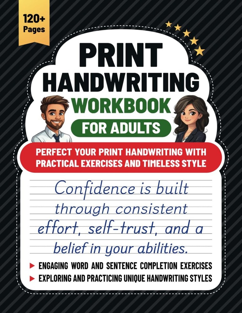Print Handwriting Workbook for Adults: Perfect Your Print Handwriting With Pr…