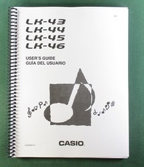Casio LK-45 Instruction Manual: 44 Pages Coil Bound & Protective Covers!