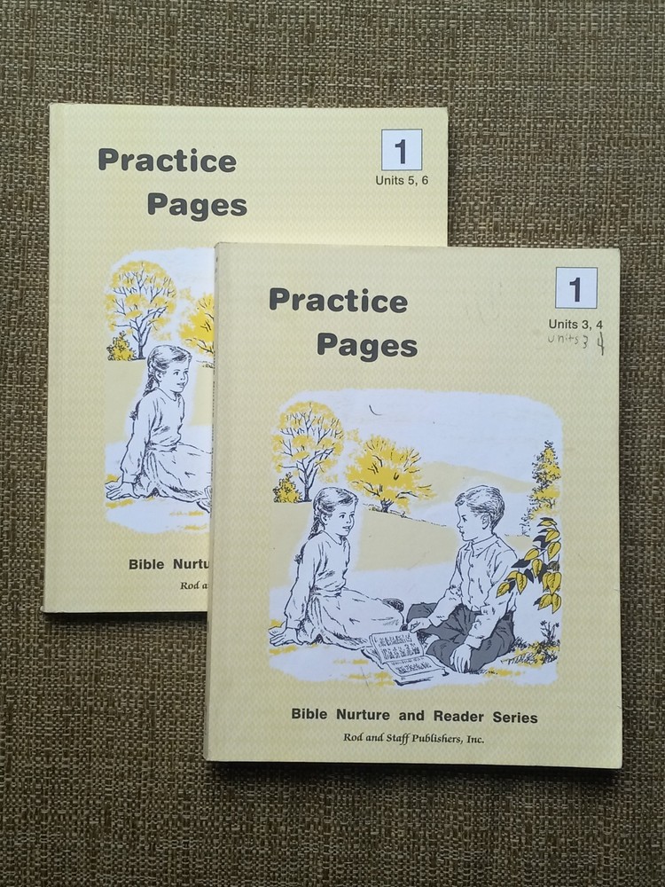 Bible Nurture Practice Pages Grade 1 units 3 – 6 Student Workbooks V-Good