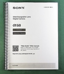 Sony ILCA-68 Instruction Manual: 56 Pages & Protective Covers!