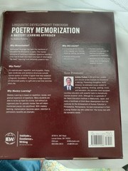IEW Poetry Memorization Set Linguistic Development 2 Student Pages Teachers CDs