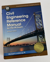PE Civil Reference Manual 13th Edition by Michael R. Lindeburg (2012, Hardcover)