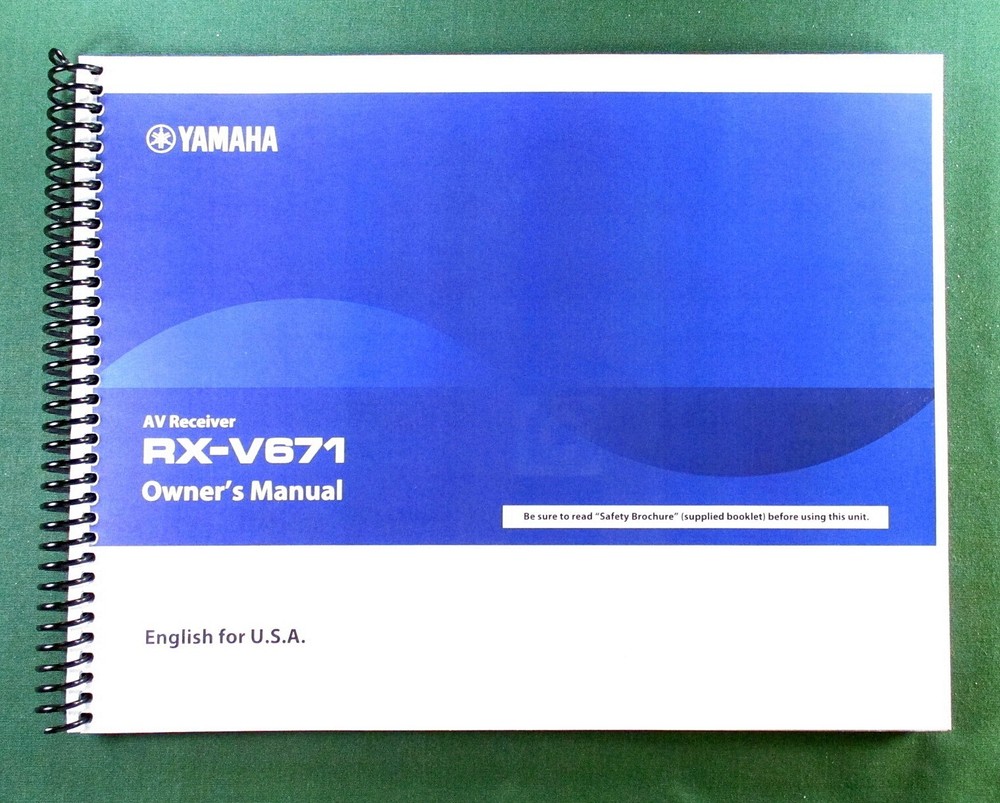 Yamaha RX-V671 Instruction Manual: Full Color 128 Pages & Protective Covers