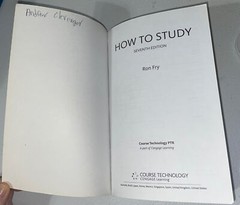 How To Study 7th Edition by Ron Fry Course Technology Cengage Learning Book