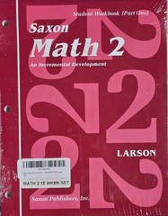 Saxon Math 2 Student Workbook Parts 1 & 2