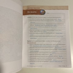 Abeka World Geography Map Teacher Key second edition
