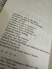 The Closing of the American Mind Elizabeth Houghton Embossed RARE COPY Bloom