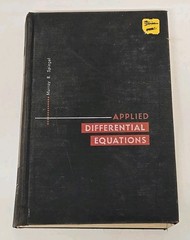 Applied Differential Equations Murray R Spiegel Prentice Hall 1958 Math Textbook