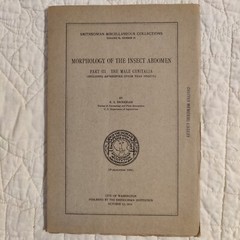 Rare 1936 Insect Abdomen Morphology pt 3 Smithsonian Publication 3396 Volume 95